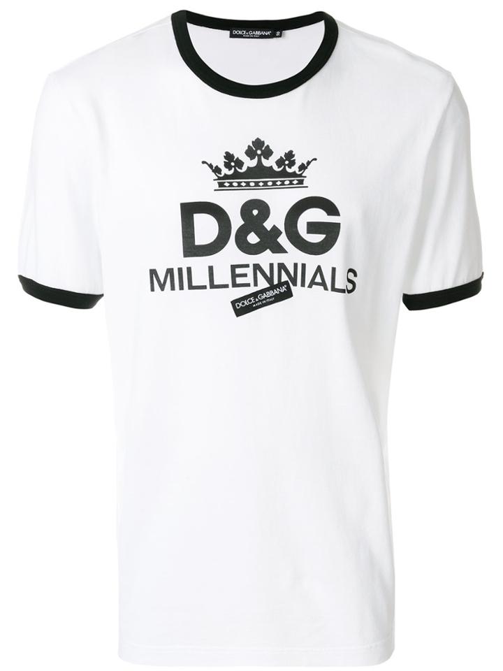 Dolce & Gabbana Millennials Print T-shirt - White