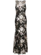 Badgley Mischka Sequinned Empire Line Dress - Black