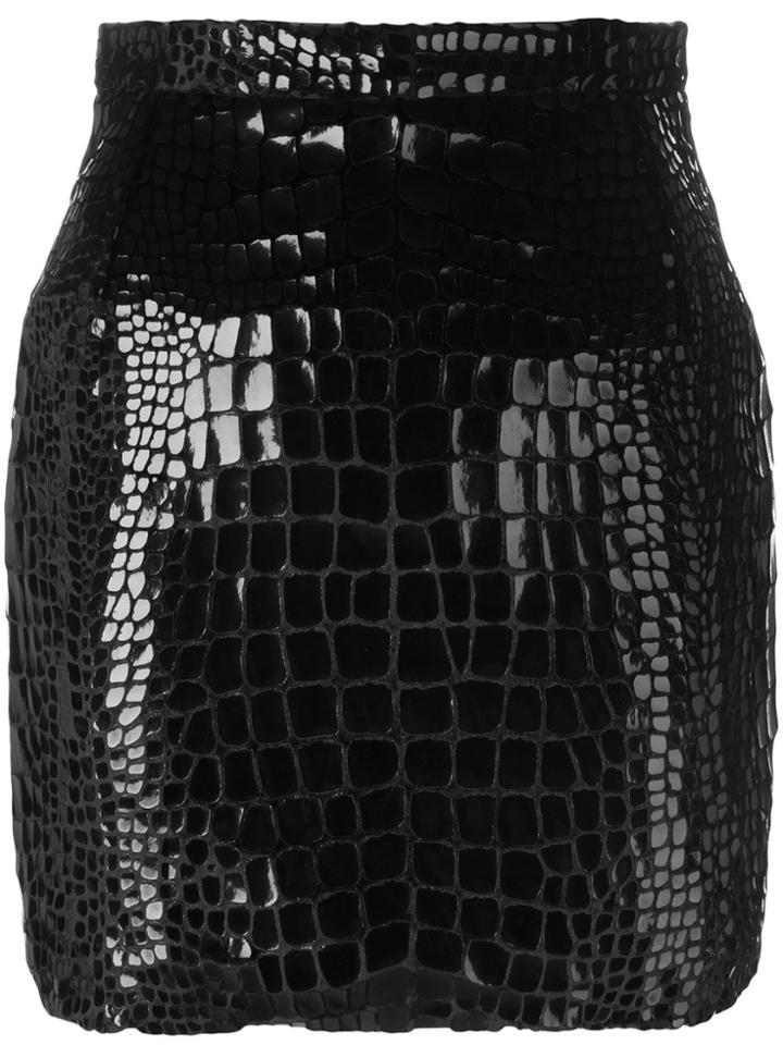 Saint Laurent Scale Effect 80's Mini Skirt - Black