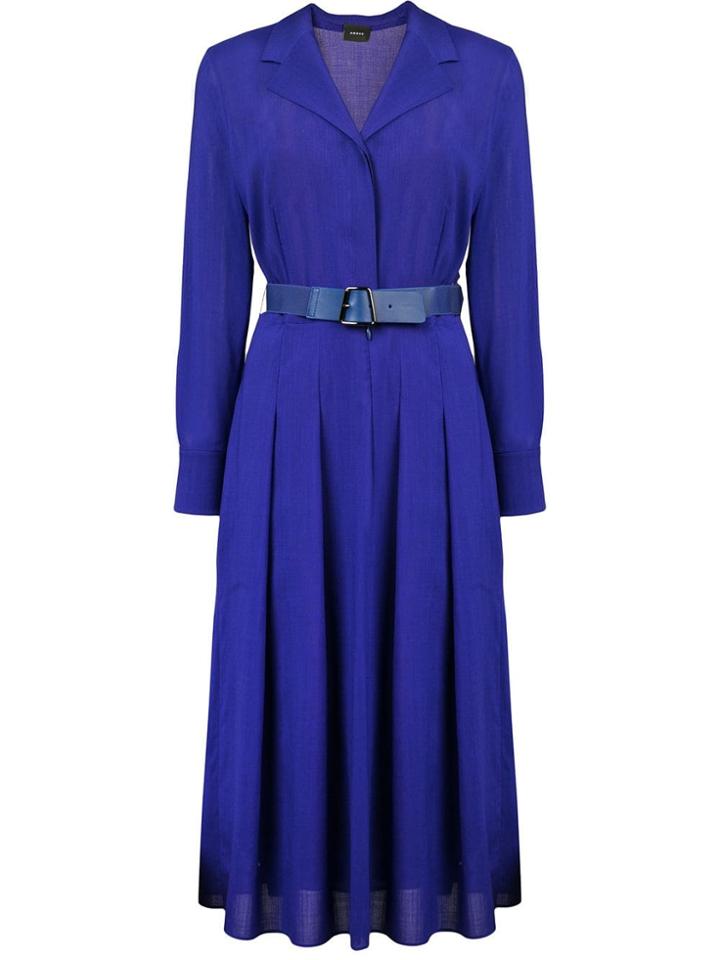Akris Tailored Belted Dress - Black