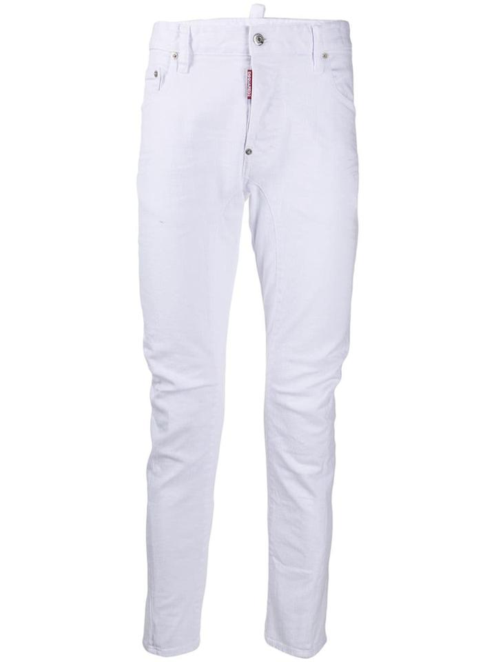 Dsquared2 Tapered Panelled Jeans - White