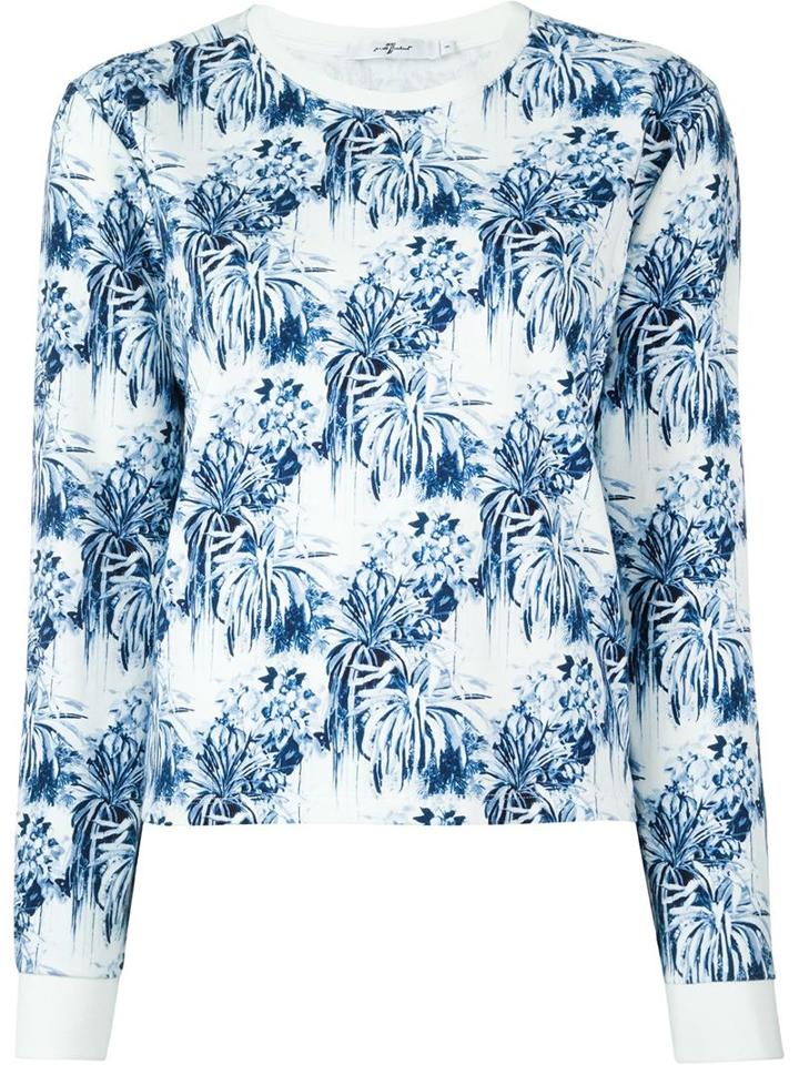 7 For All Mankind Porcelain Print Sweatshirt