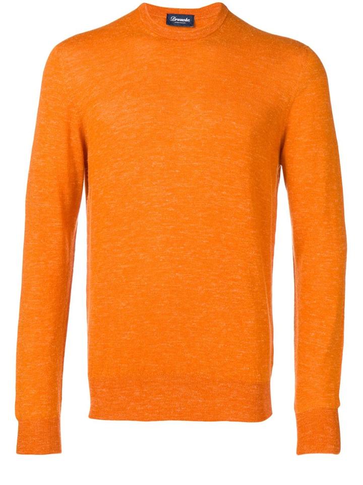 Drumohr Melange Knit Jumper - Orange