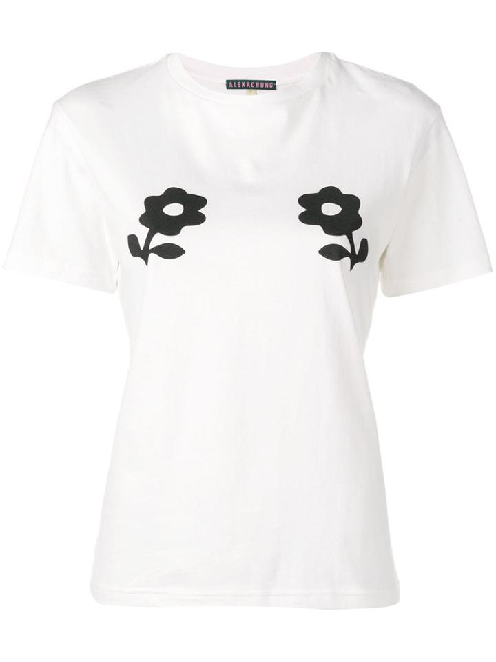 Alexa Chung Flowers Print T-shirt - White