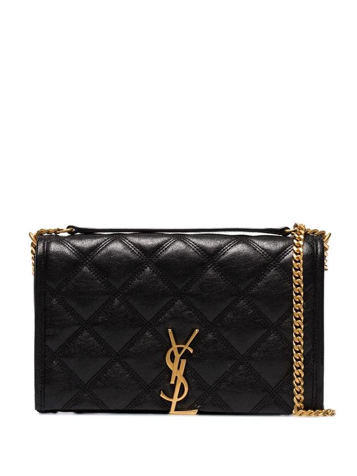 Saint Laurent Becky Quilted Shoulder Bag - Black