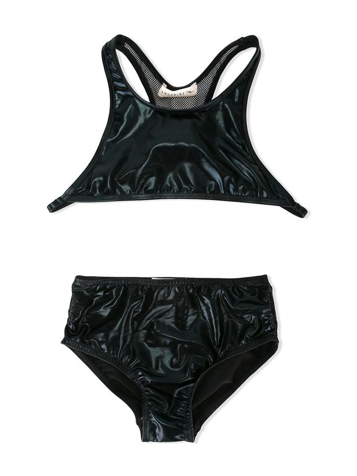 Andorine High-neck Bikini Set, Girl's, Size: 8 Yrs, Black
