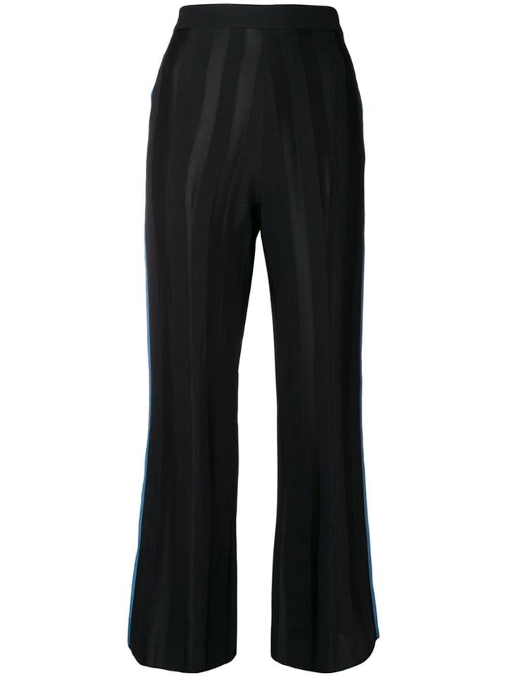 Loewe Piped Detail Cropped Trousers - Black