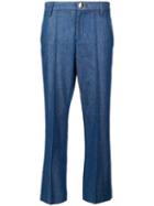 Marc Jacobs 'bowie' Cropped Denim Trousers, Women's, Size: 10, Blue, Cotton