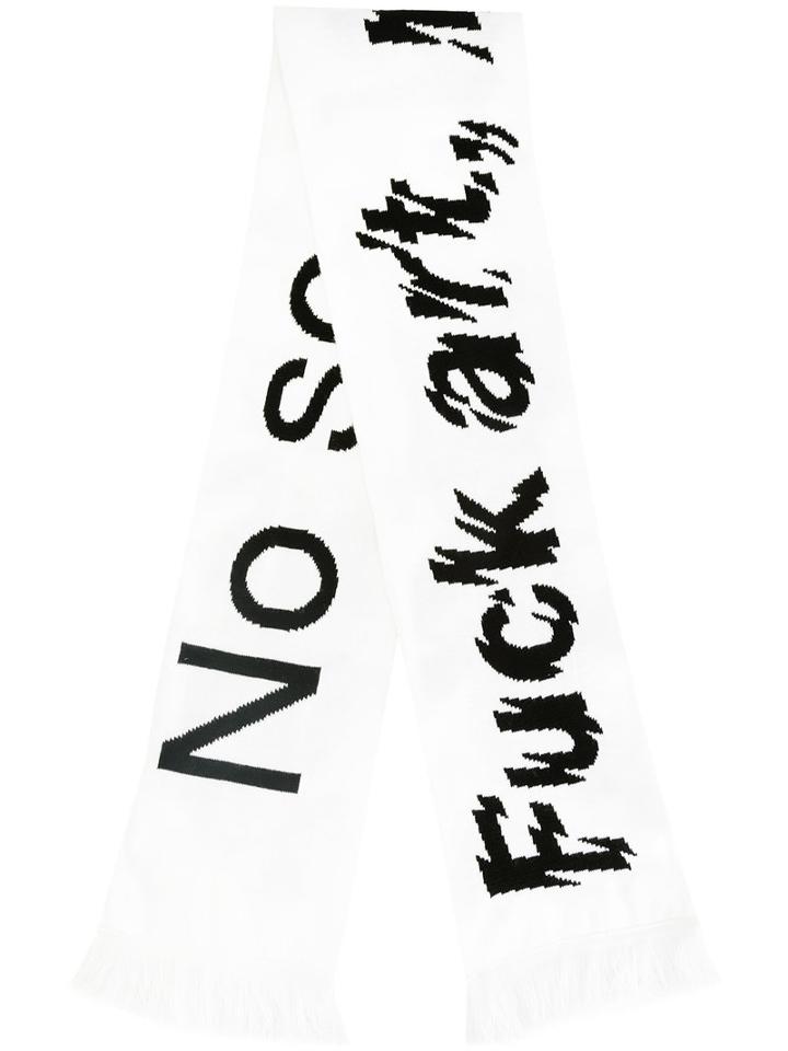 F.a.m.t. No Social Media Scarf, Adult Unisex, White, Acrylic