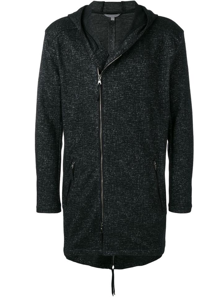 John Varvatos Off-centre Zipped Jacket - Black