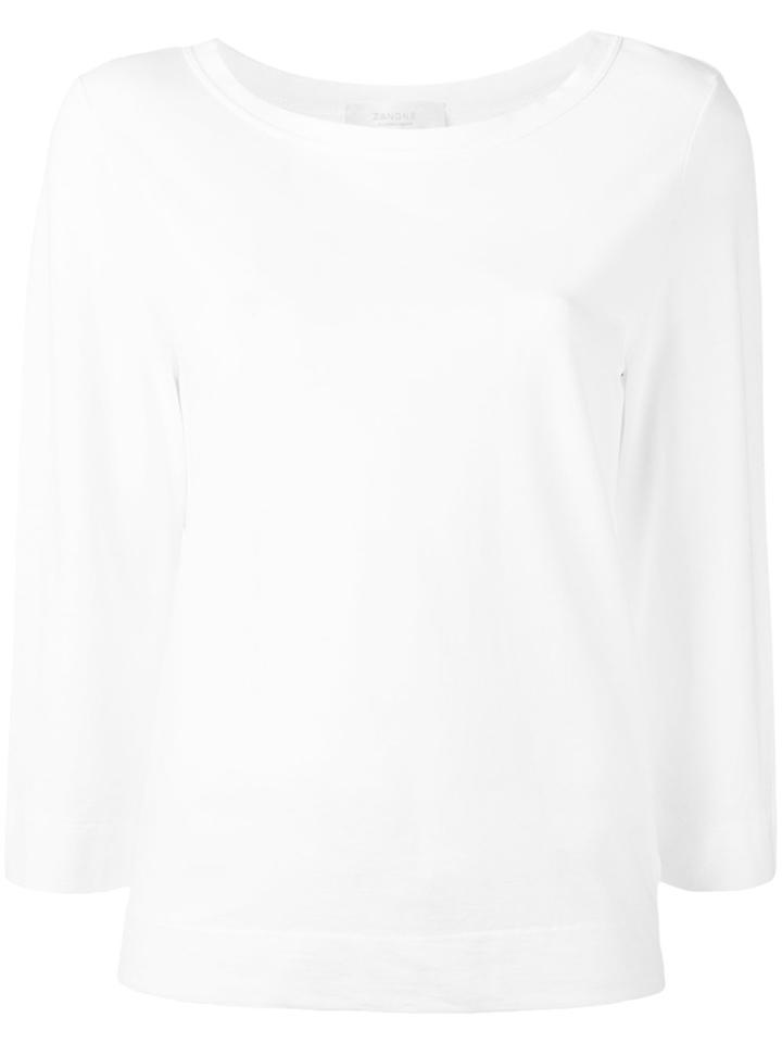 Zanone Three-quarters Sleeve T-shirt - White
