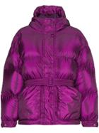 Ienki Ienki Michelin Belted Puffer Jacket - Pink & Purple
