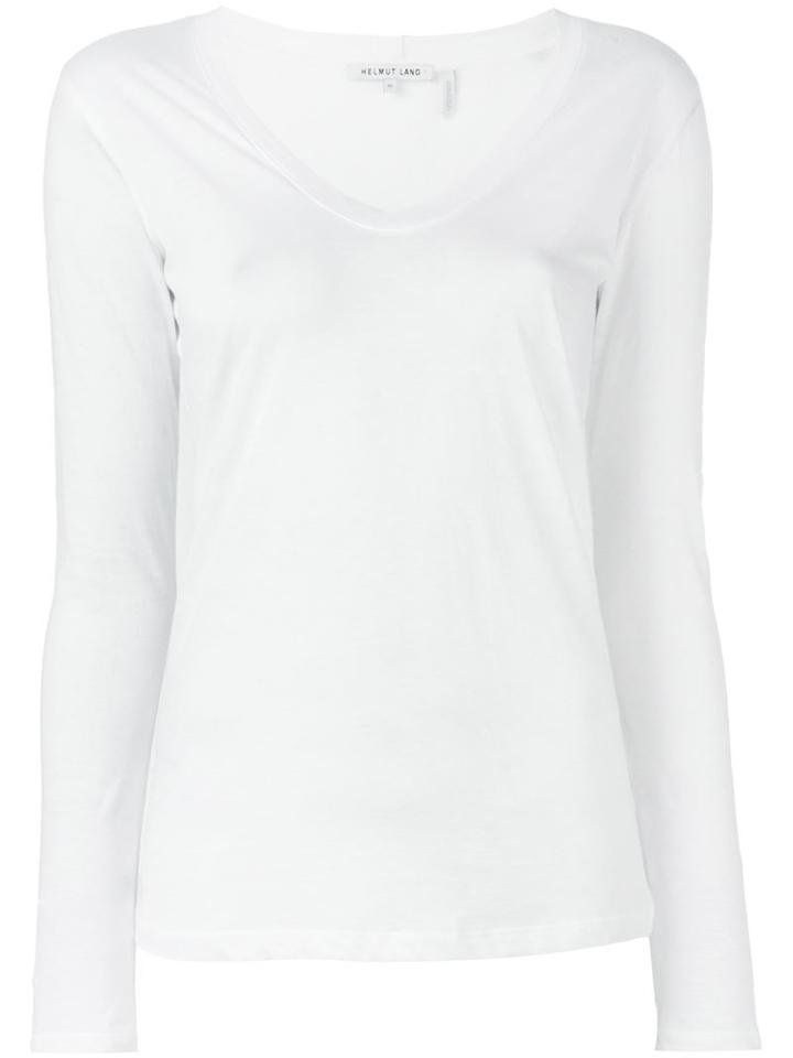 Helmut Lang Longsleeved T-shirt, Women's, Size: Small, White, Cotton/cashmere