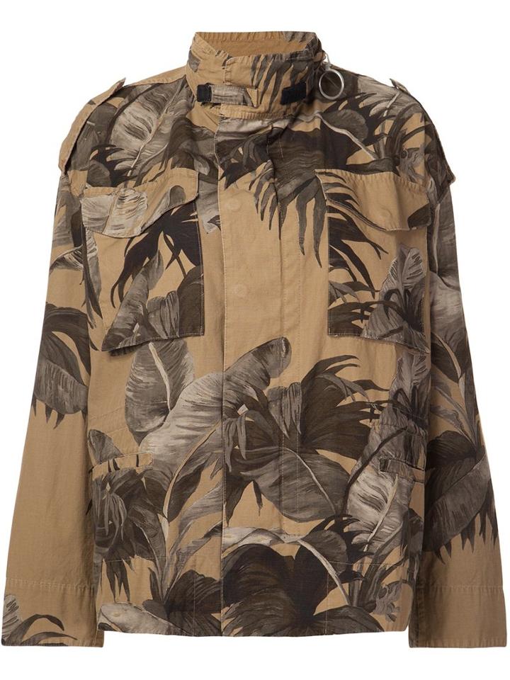 Off-white Floral Print Military Jacket