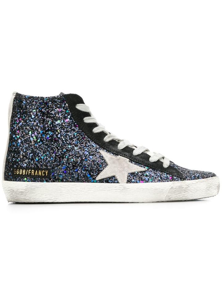 Golden Goose Deluxe Brand Francy Glittered Sneakers - Black