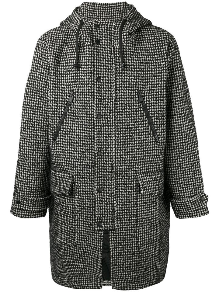 Ami Alexandre Mattiussi - Long Rain Coat - Men - Acrylic/polyamide/polyester/other Fibers - S, Black, Acrylic/polyamide/polyester/other Fibers