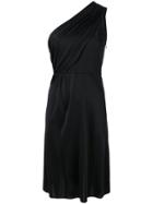 Lanvin One-shoulder Draped Dress - Black