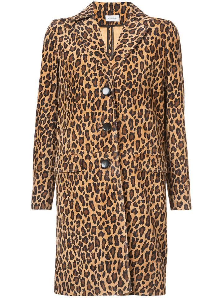 Beau Souci Roc Leopard Coat - Brown