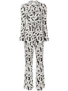Diane Von Furstenberg Chain Print Jumpsuit - Black