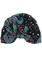Ingie Paris Floral Print Turban - Black