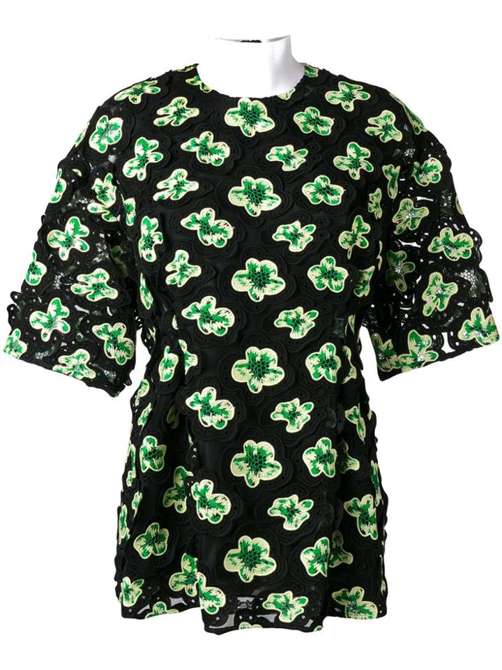 Marni 3d Floral Macrame Top - Black