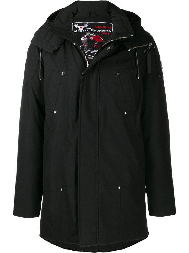 Moose Knuckles Padded Hooded Coat - Black