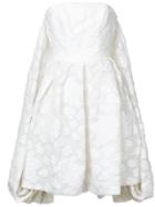 Isabel Sanchis Strapless Floral Dress - White