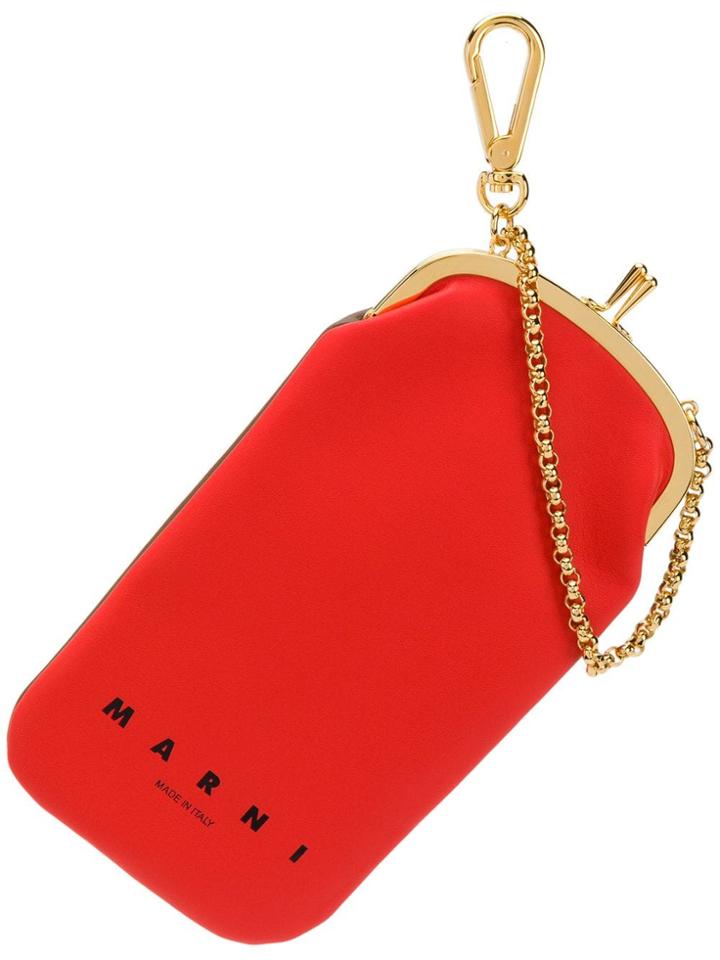 Marni Chain Detail Purse - Red