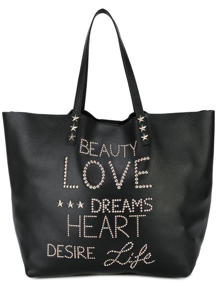 Red Valentino Studded Large Tote, Women's, Black