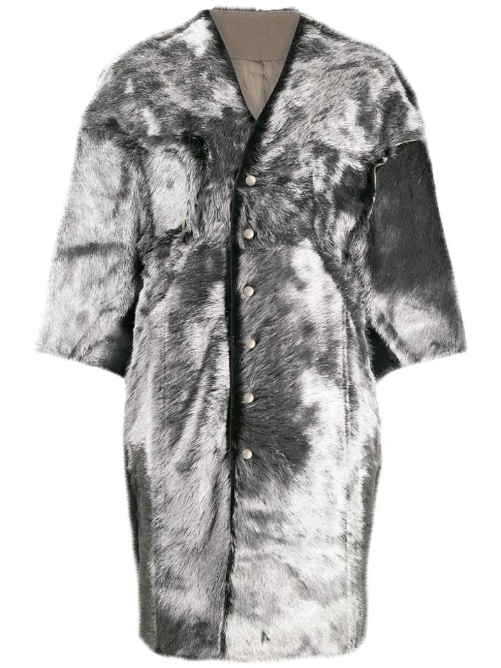 Rick Owens Oversized Cape Coat - Grey