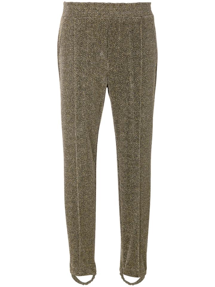 Golden Goose Deluxe Brand Glitter-effect Fitted Trousers - Metallic