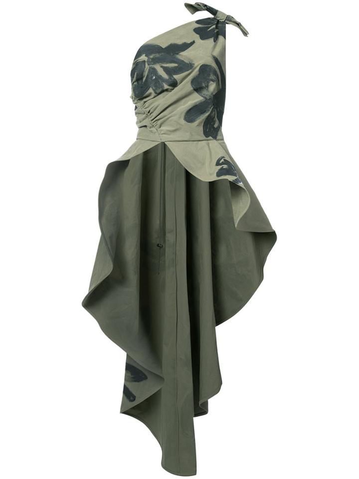 Moschino High-low One Shoulder Blouse - Green