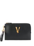 Versace Virtus Clutch Bag - Black