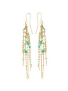 Natasha Collis 'waterfall Emerald Pin' Earrings