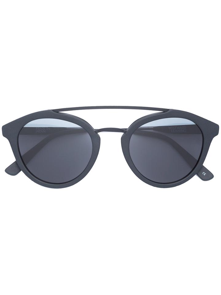 Westward Leaning Double Bridge 2 Sunglasses - Black