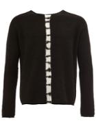 Suzusan Stripe Detail Pullover, Men's, Size: Xl, Black, Cashmere