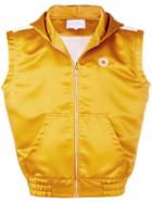 Drôle De Monsieur Sleeveless Satin Jacket - Yellow & Orange