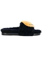 Anya Hindmarch Smiley Slip-on Sandals - Blue