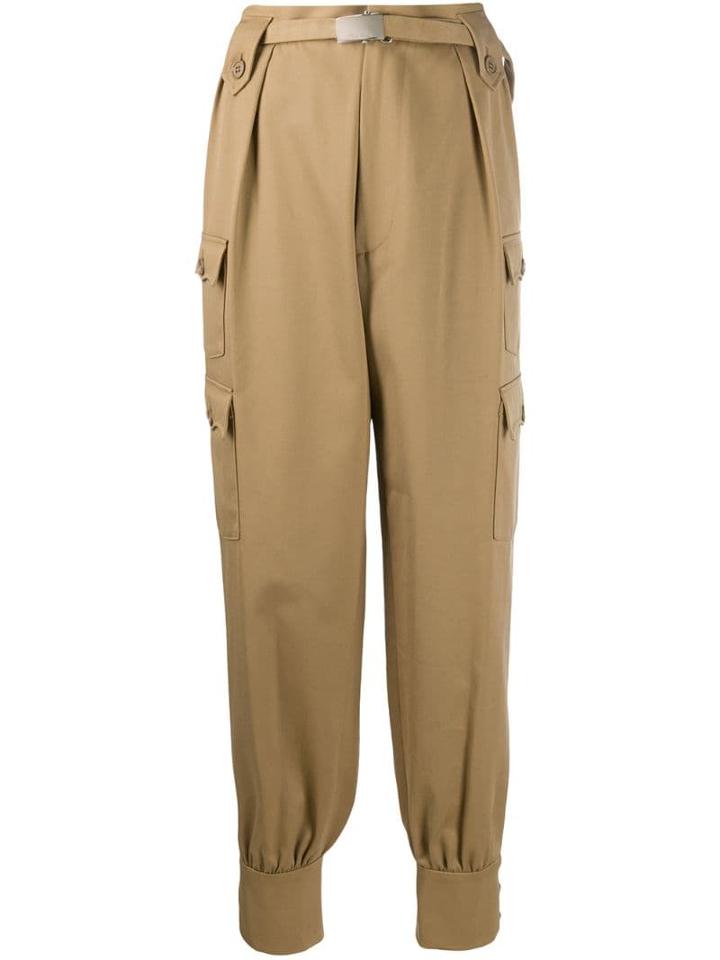 Miu Miu Tapered Cargo Trousers - Brown