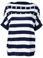 Jil Sander - Striped Jumper - Women - Silk/cotton/wool - 42, Black, Silk/cotton/wool
