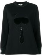 Fendi Karlito-embroidered Sweatshirt - Black