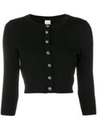 Pinko Cropped Buttoned Cardigan - Black