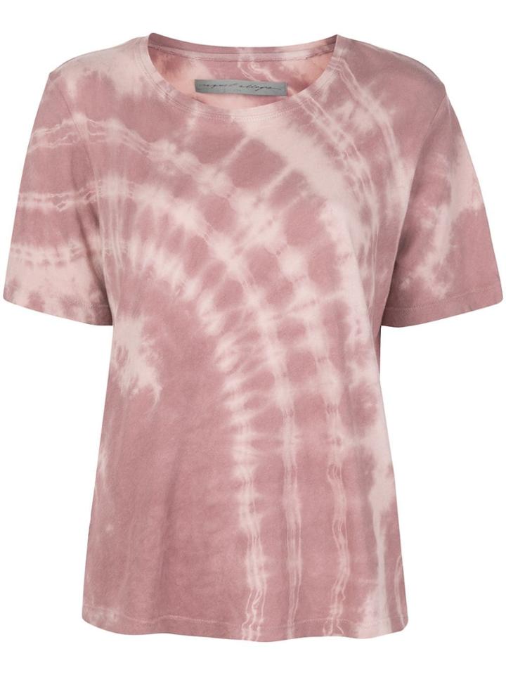 Raquel Allegra Tie-dye Print Boxy Fit T-shirt - Purple