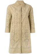 Ermanno Scervino Broderie Anglaise Coat - Nude & Neutrals