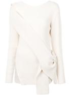 3.1 Phillip Lim Side-tied Ribbed Sweater - White