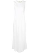 Dkny Satin Maxi Dress, Women's, Size: Medium, White, Polyester/viscose/merino