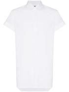 Ann Demeulemeester Oversized Cotton Short Sleeve Shirt - White