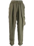 Raquel Allegra High-rise Cargo Trousers - Green