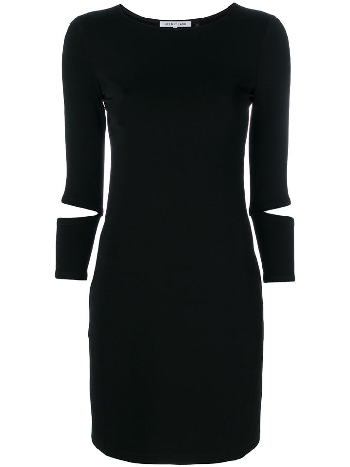 Helmut Lang Cut Out Fitted Dress - Black