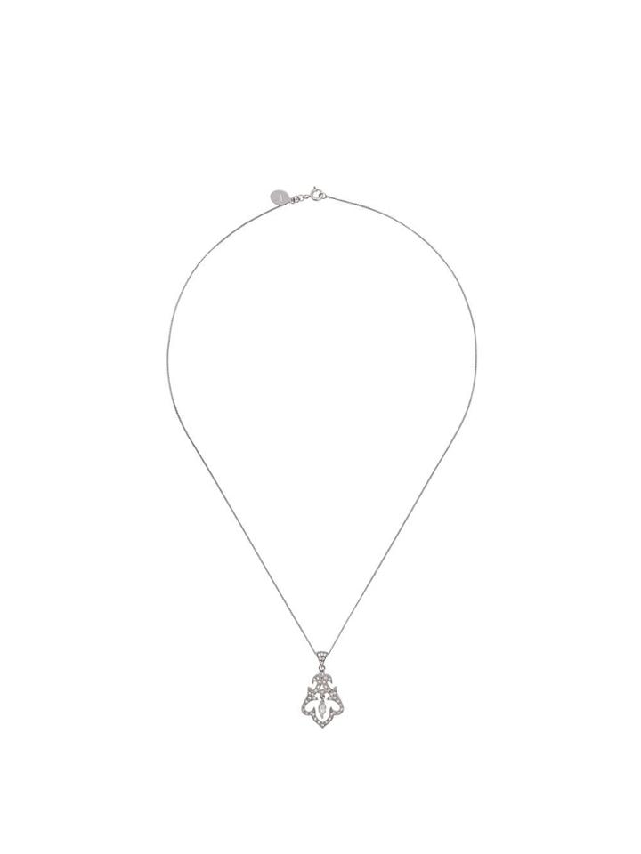 V Jewellery Rai Drop Pendant Necklace - Silver